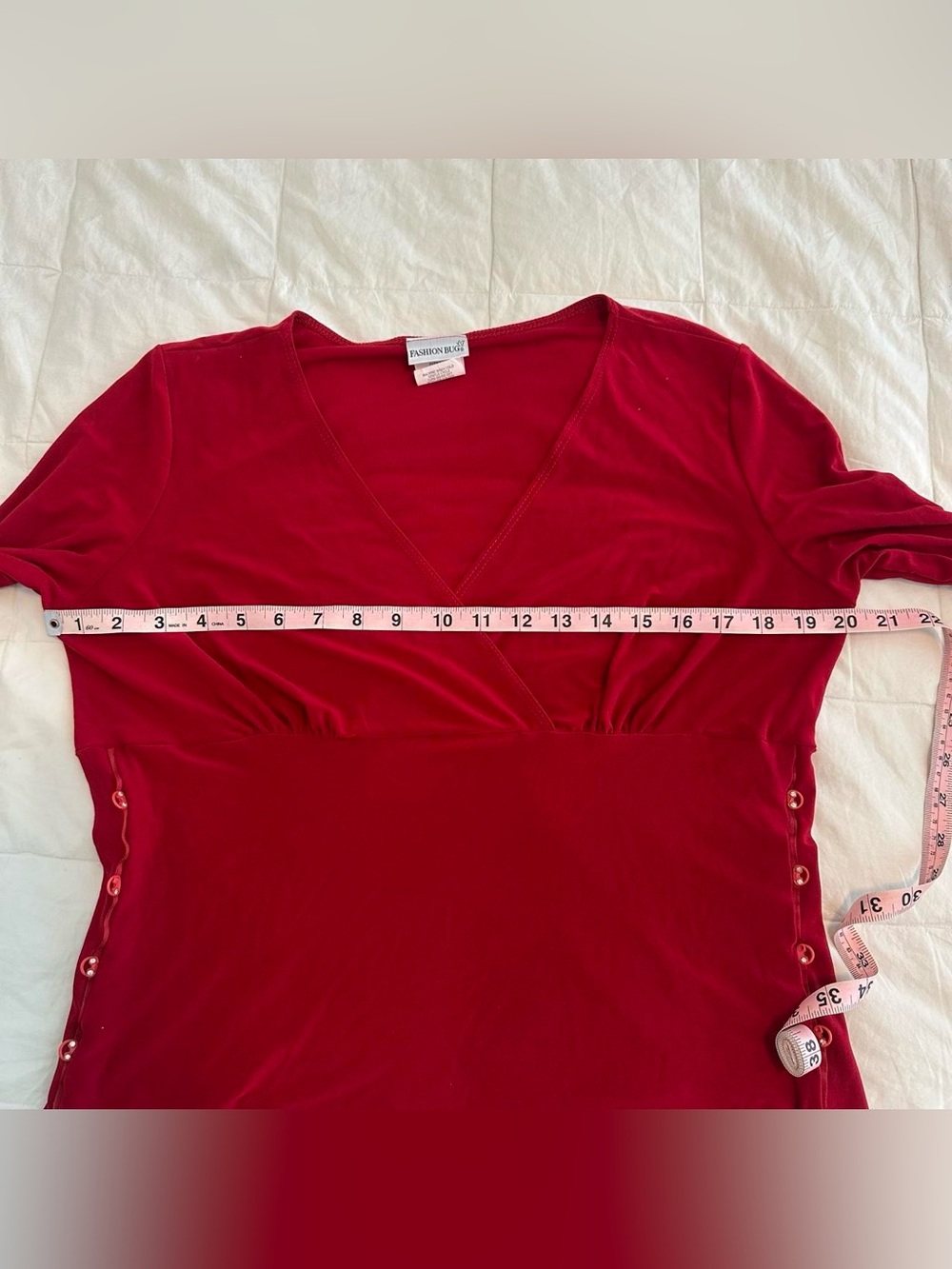 Y2K Fashion Bug Red Long Sleeve Top - Picture 6 of 8